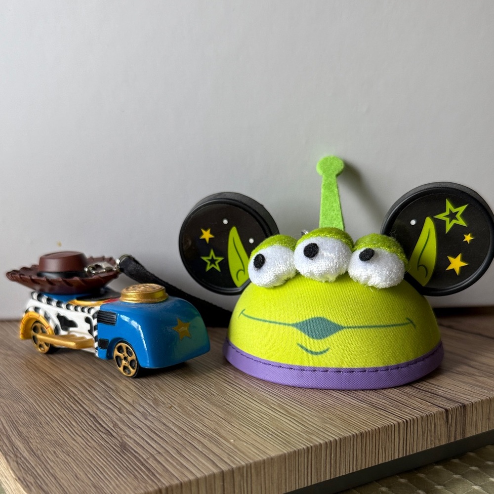 Disney Green Alien and Blue Cowboy Car Toy Set